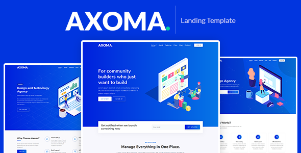 Axoma – Responsive Bootstrap 4 Landing Template