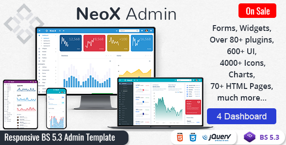 NeoX - Responsive Admin Dashboard Template Web Apps