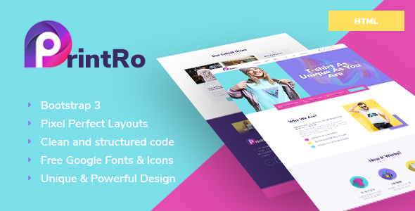 PrintRo - T-Shirt Designer HTML Template