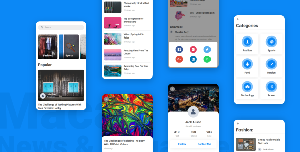 Maca - News & Magazine Mobile Template