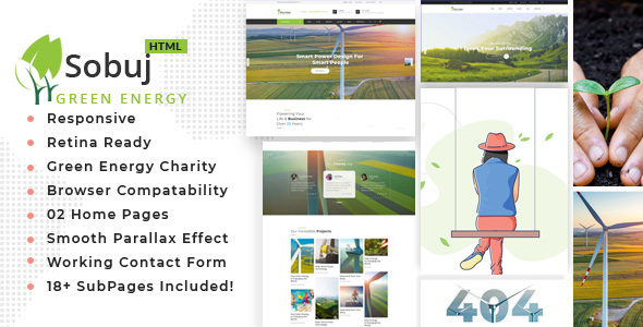 Sobuj - Renewable Energy & Ecology Friendly Industrial Template