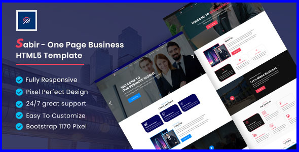 Sabir - One Page  Business HTML5 Template
