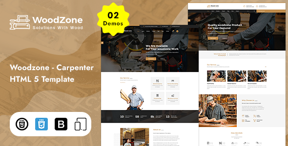 Woodzone - Carpenter HTML Template