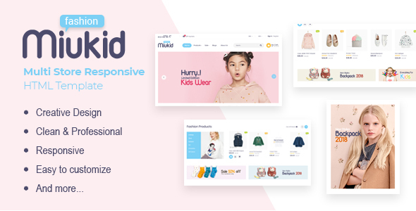 MiuKid - Multi Store Responsive HTML Template