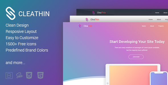Cleathin - Responsive Clean Multipurpose Template