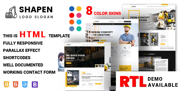 Shapen - Construction and Architecture HTML Template