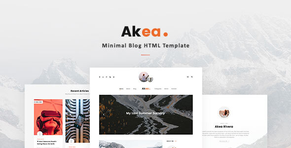 Akea - Minimal Blog HTML Template