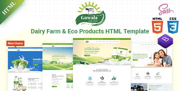 Gowala - Dairy Farm & Eco Products HTML Template