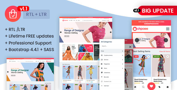 Chpoee - Bootstrap E-Commerce Template