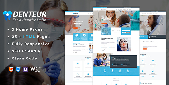 Denteur - Responsive Dental & Medical HTML Template
