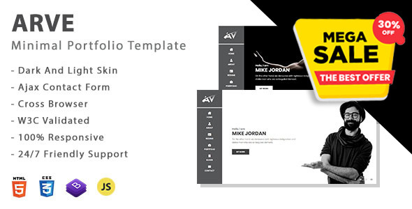 Arve - Personal Portfolio HTML Template