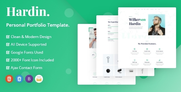 Hardin - Personal Portfolio Template