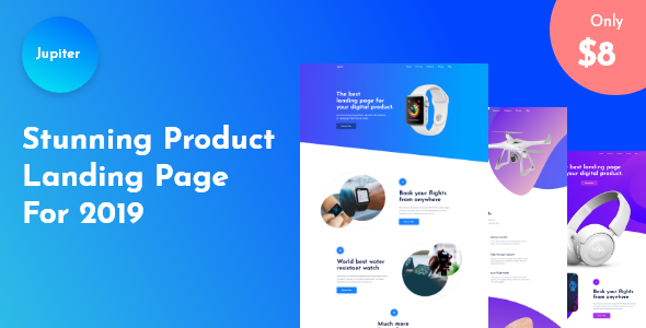 Jupiter - Product Landing Page HTML Template