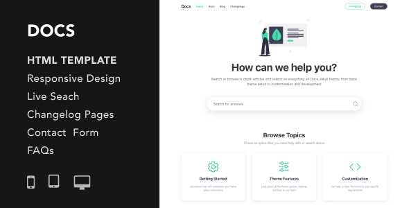 Docs - Documentation and Manual HTML5 Responsive Template