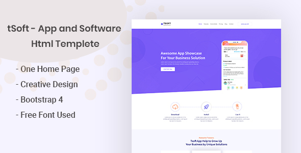 tSoft - App Landing HTML5 Template