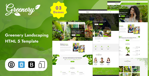 Greenry - Gardening, Lawn & Landscaping HTML Template