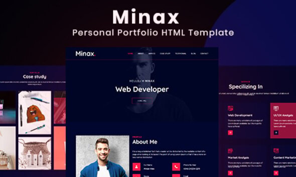 Minax - Personal Portfolio HTML Template