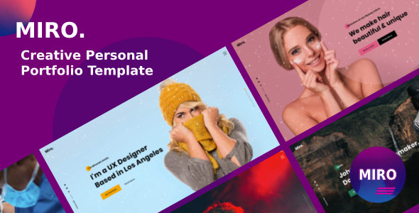 Miro - Creative Personal Portfolio Template