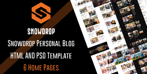 Snowdrop - Personal Blog HTML5 Template + PSD
