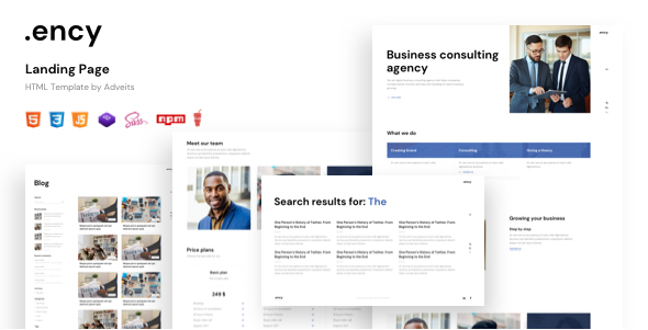 Ency - Landing Page HTML Template