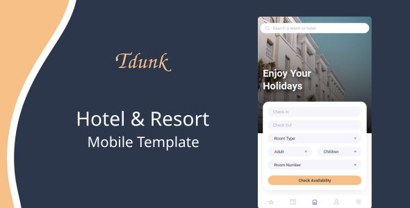 Tdunk - Hotel & Resort Mobile Template
