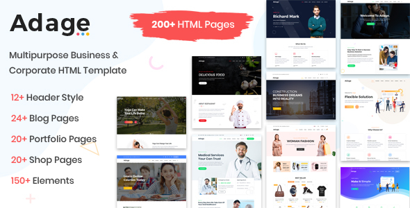 Adage Multipurpose - Agency, Digital Marketing, Business & Corporate  Multi-Purpose Template