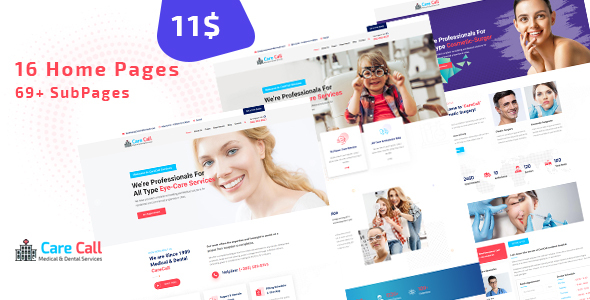 Carecall - Medical and Dental HTML Template
