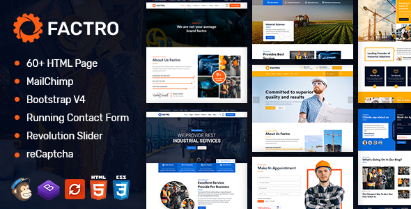 Factro : Industrial Multipurpose HTML Template