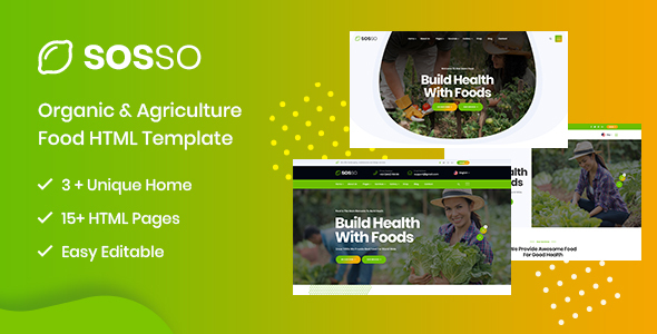 Sosso - Agriculture HTML Template