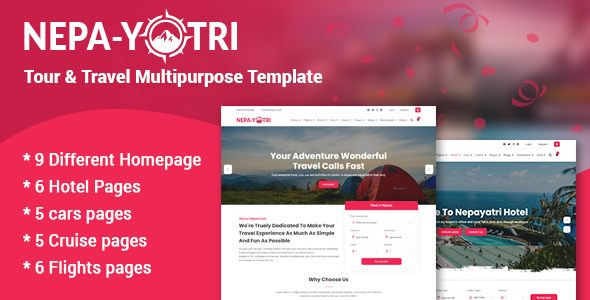 Nepayatri - Tour & Travel Multipurpose Template