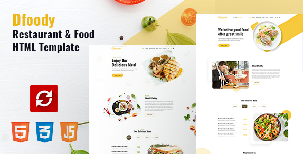 Dfoody - Restaurant HTML5 Template with RTL Support