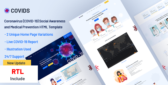 COVIDS - Coronavirus (COVID-19) Social Awareness and Medical Prevention Template