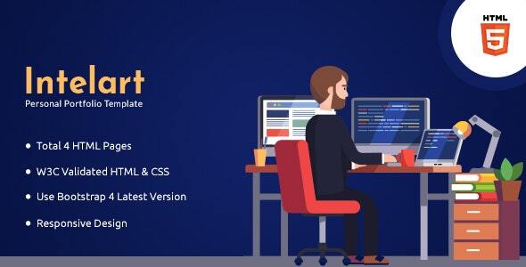 Intelart - Personal Portfolio HTML Template