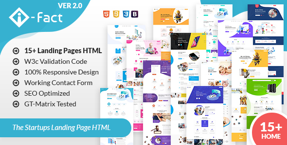 i-Fact Landing Page HTML Template