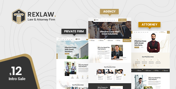 Rexlaw - Law Lawyer HTML Template