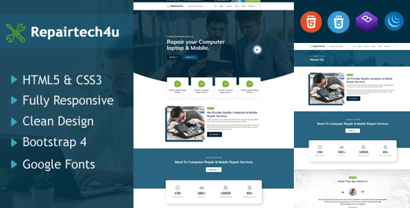 Repairtech4u - Computer & Mobile Repair HTML5 Responsive Template