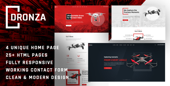 Dronza | Drone Aerial Photography HTML5 Template