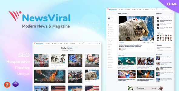 Newsviral - Modern News & Magazine HTML Template
