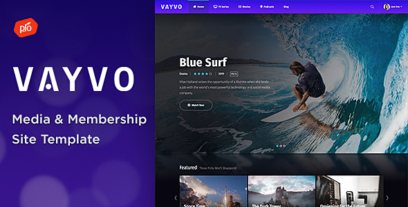 Vayvo - Media & Membership HTML Template