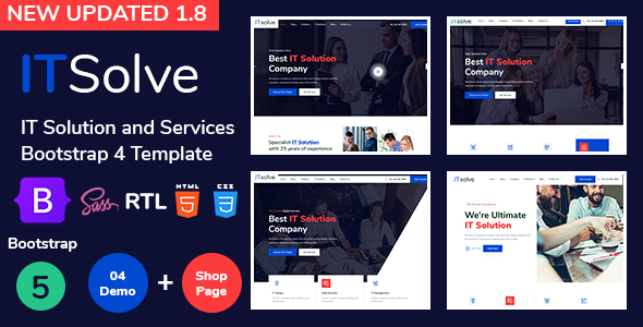 ITsolve - IT Solution and Services + RTL Support Template