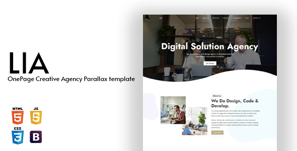 Lia - OnePage Creative Agency Parallax Template