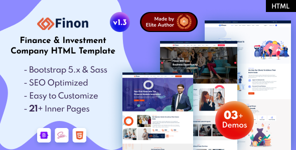 Finon - Finance & Investment Company Bootstrap 5 Template