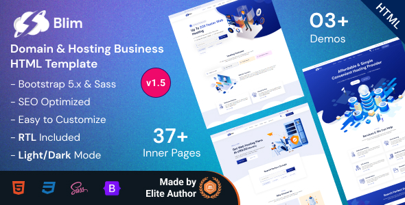 Blim - Domain & Hosting Business Bootstrap 5 Template