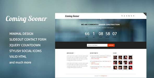Coming Sooner - Creative Under Construction Templa