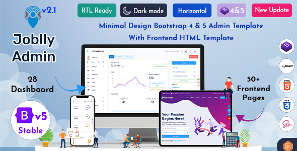 Joblly - Career Admin Dashboard Bootstrap HTML