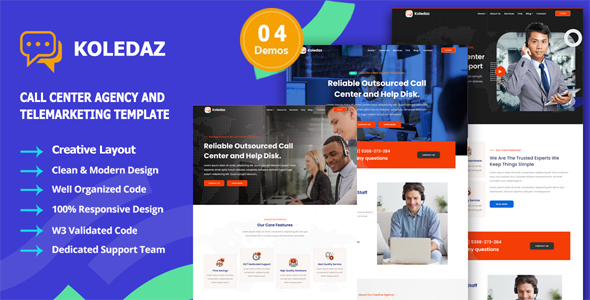 Koledaz - Call Center Services & Telemarketing Company Template