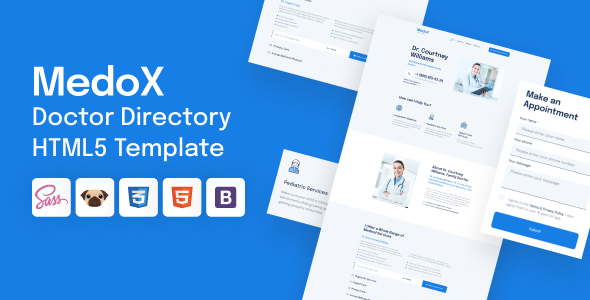 MedoX - Doctor Directory HTML5 Template