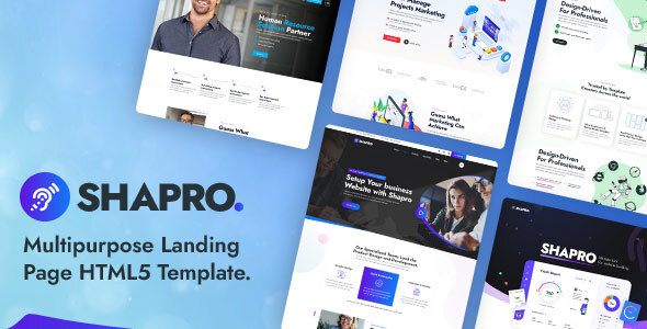 Shapro - Multipurpose Landing Page HTML5 Responsive Template