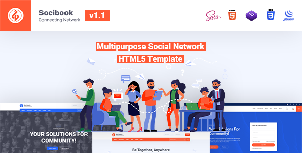 Socibook | Multipurpose Social Network HTML5 Template