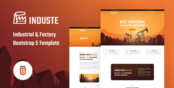 Induste - Industrial & Factory Bootstrap 5 Template